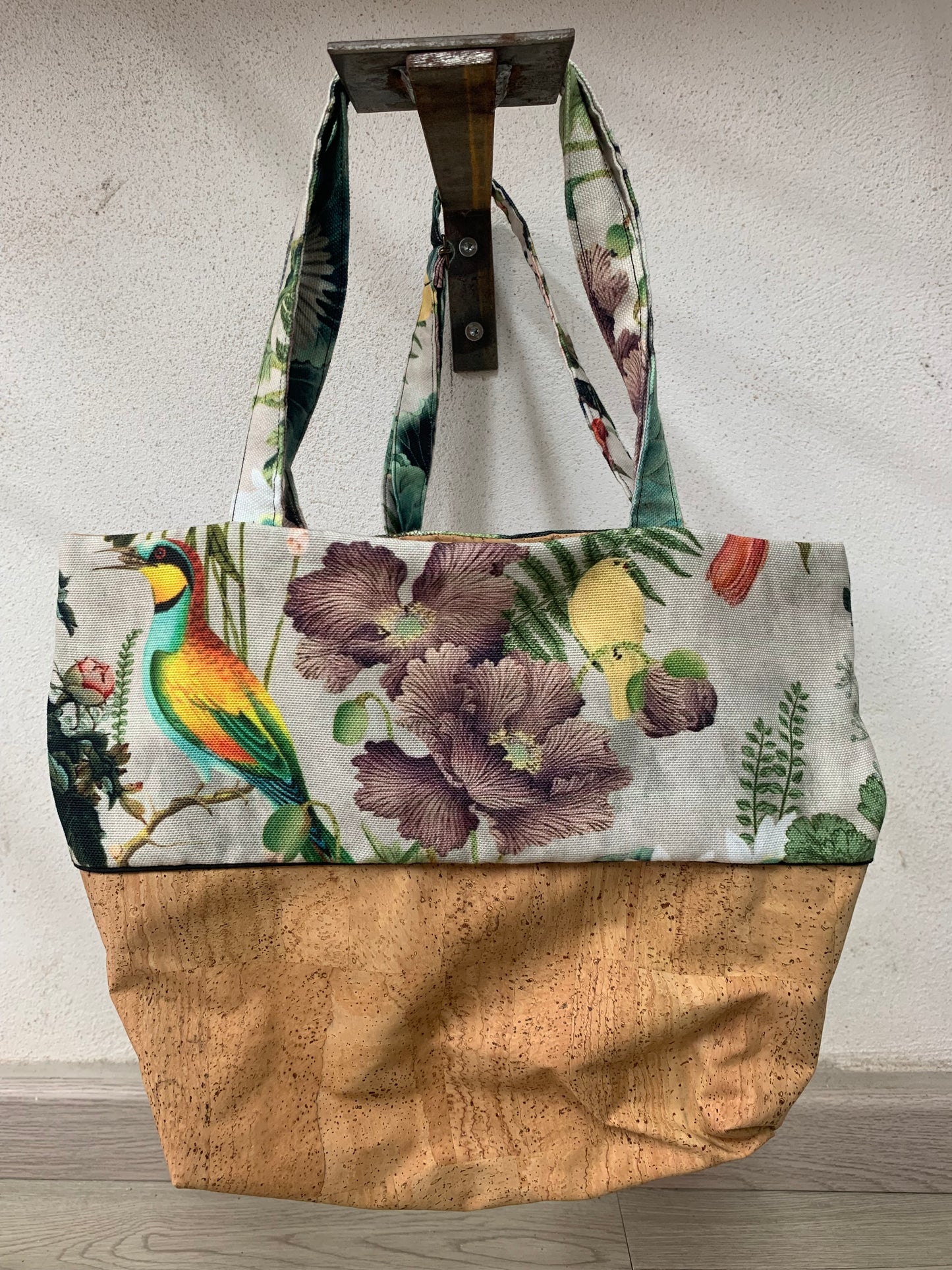 Petit sac à bandoulière et à main en liège ATHENA Floral