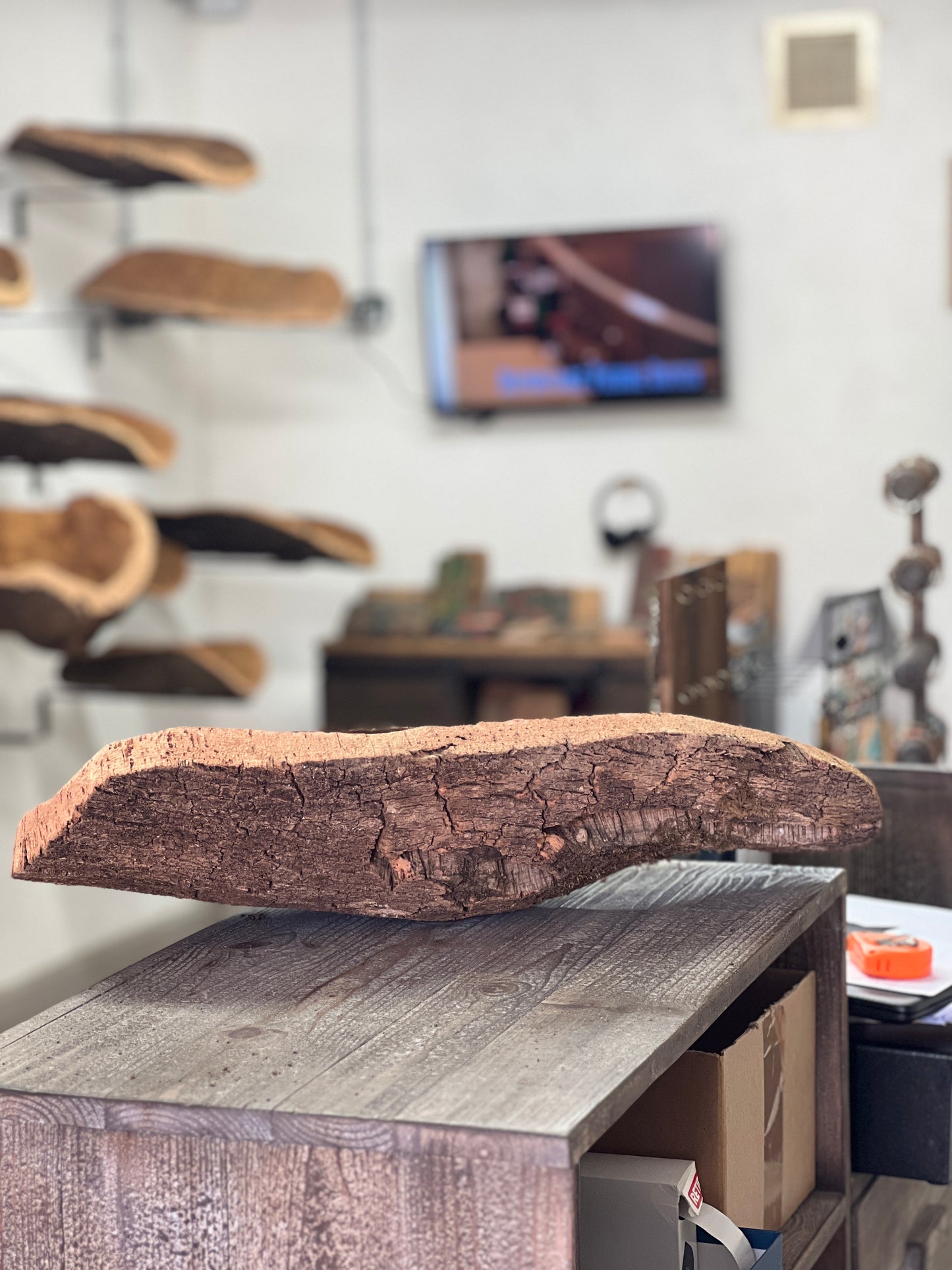  Fabriquées à la main en utilisant du liège prélevé localement dans les forêts corses, ces coupes sont taillées au couteau pour obtenir des formes et des textures uniques. Elles peuvent être utilisées comme des milieux de table pour contenir des fruits ou comme des corbeilles pour contenir d'autres objets. 