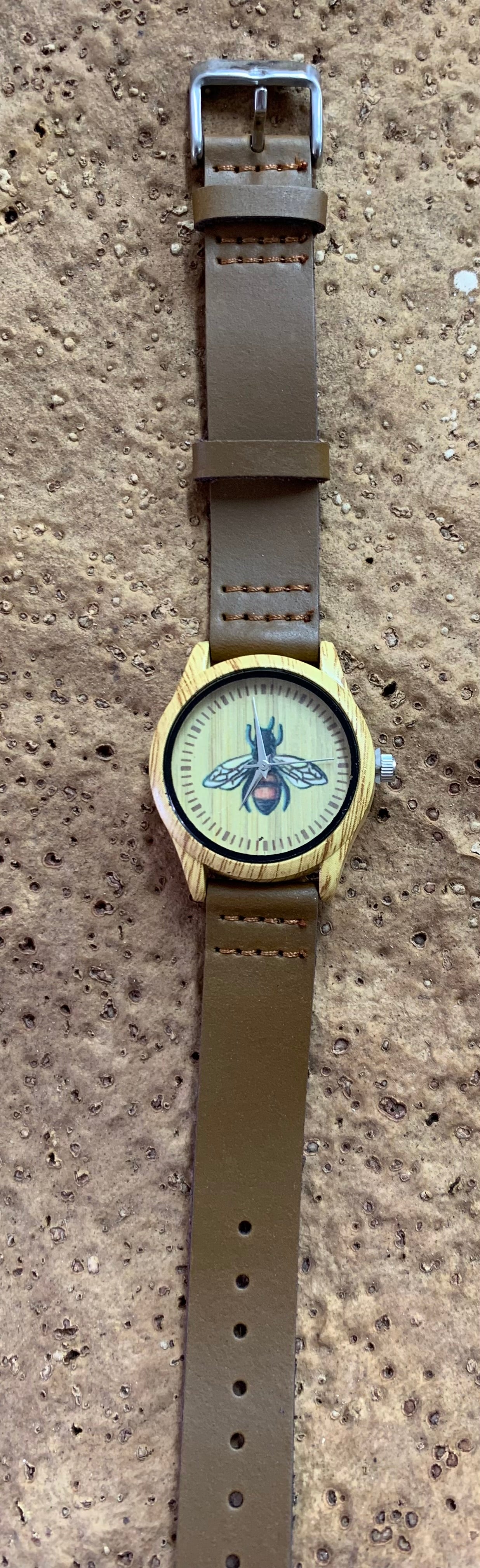 Montre petite abeille intérieur jaune