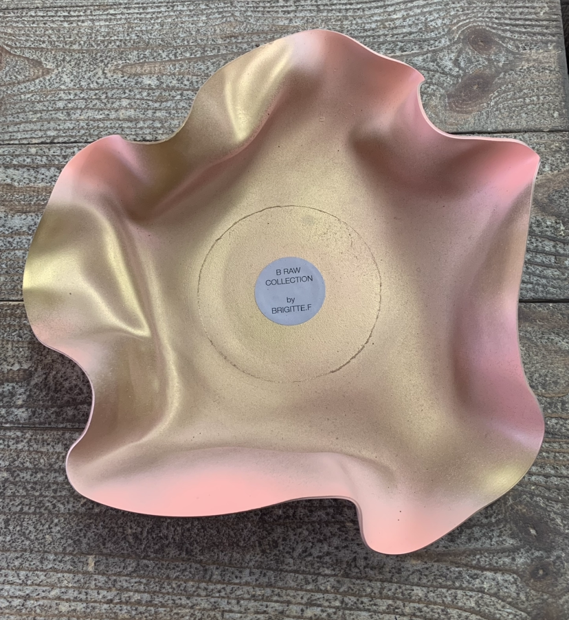 Vinyle RAW doré rose melangé bord abstrait avec profondeur moyenne